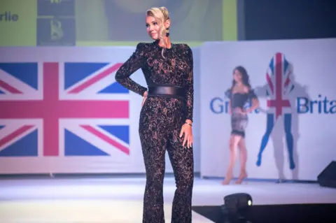 Cancer Research UK Gemma Hawley in the Miss Great Britain competition
