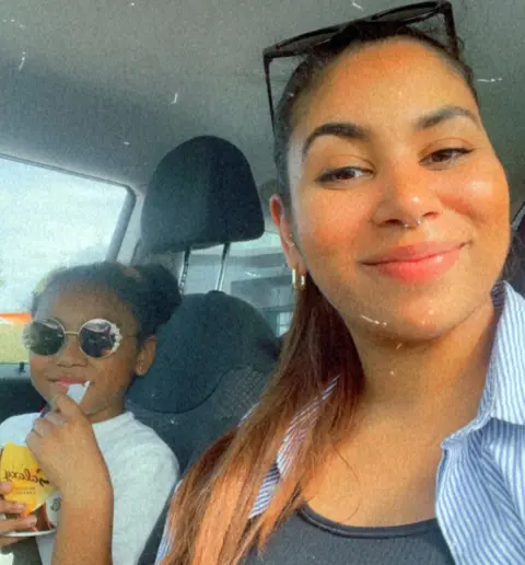 PA Media Tia Gordon and her mother Imogen Darby