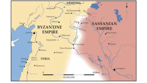 Adam Parsons A map of the former empires of the Byzantine Empire and Sassanian Empire from the 6th Century. 