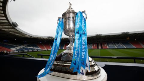 A general view of the Scottish Cup trophy