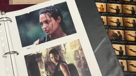 Stills in a folder from the Tomb Raider movies starring Angelina Jolie