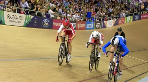 Getty Images Three cyclists competing successful  the 2014 Commonwealth Games 