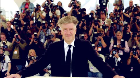 David Lynch on camera at the 2002 Cannes Film Festival