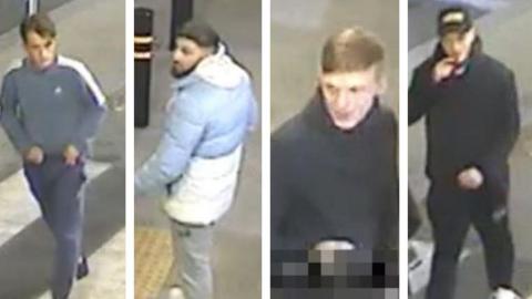 CCTV footage of the four men
