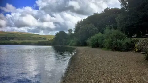 A view of the shore of Hollingworth Lake near the Pavilion Café.