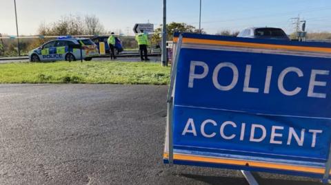 The scene of the crash in Swindon