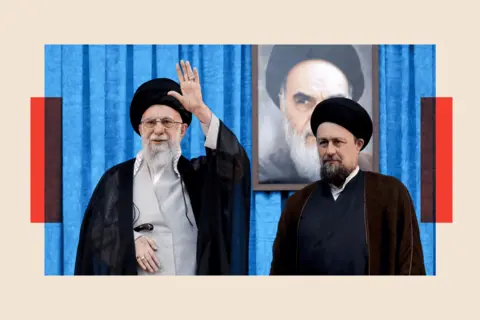Reuters Ayatollah Ruhollah Khomeini's grandson, Hassan Khomeini stands next to Iran's Supreme Leader Ayatollah Ali Khamenei