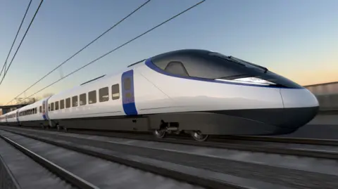 HS2 A CGI of an HS2 train 
