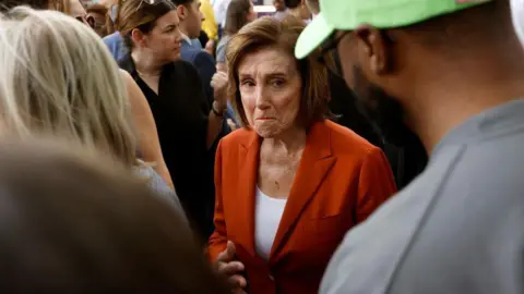 Getty Images Top Democrat Nancy Pelosi seen in the audience at Howard