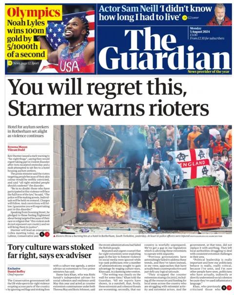  You will regret this, Starmer warns rioters