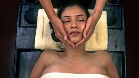 Getty Images Stock image of woman having a massage.