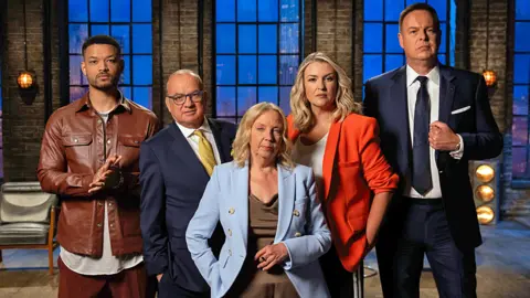 BBC | Simon Pantling Dragons in the den: Steven Bartlett, Touker Suleyman, Deborah Meaden, Sara Davies, Peter Jones