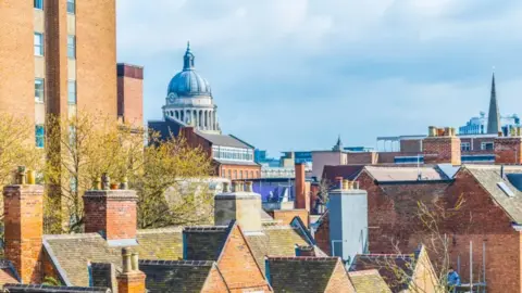 Trabantos/Getty Nottingham's skyline, including the dome of the Council House