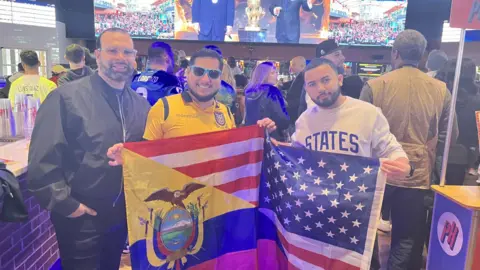 Image shows fans at the viewing party