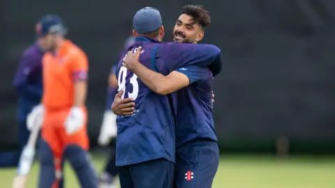 Scotland players celebrate