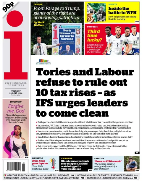 I newspaper: Ten tax rises Labour and the Tories haven’t ruled out as IFS urges honesty