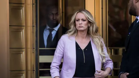 Getty Images Stormy Daniels in court on 16 April