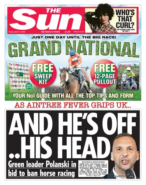  “And he's off... his head”.