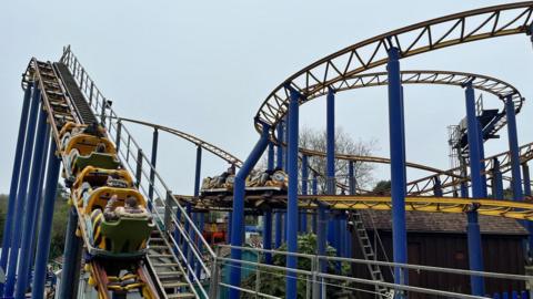 The rollercoaster at Flambards
