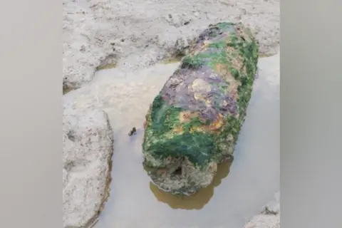 Essex Police An unexploded World War II shell found in Bradwell