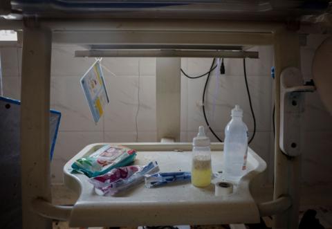 A view of damaged Neonatal intensive care unit (NICU) ward of a baby care hospital where several newborns died in a fire, in New Delhi, India, May 26, 2024. REUTERS/Adnan Abidi