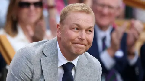 Sir Chris Hoy at Wimbledon earlier this month