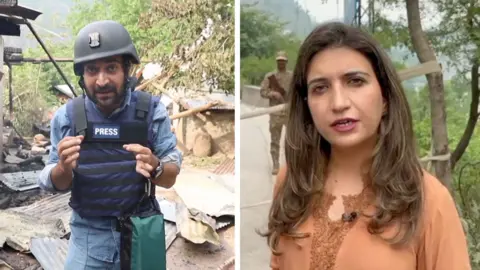 BBC reporters on the ground in Kashmir