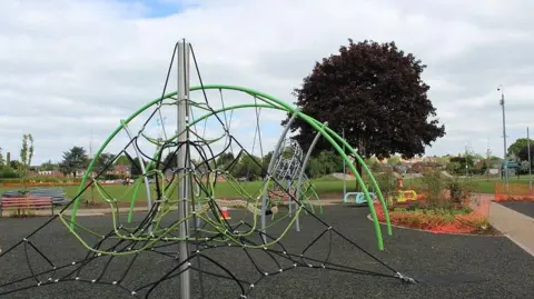 Charnwood Borough Council A play area with climbing ropes and frames