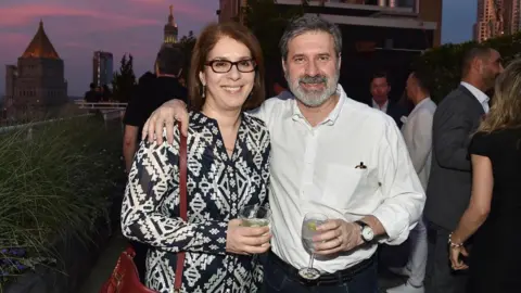 Getty Images Chris Morvillo pictured with his wife Nada in New York in 2018