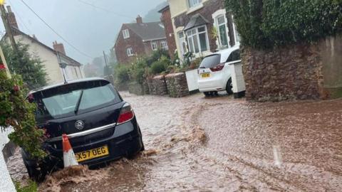 Flooding On Combeland Road In Minehead