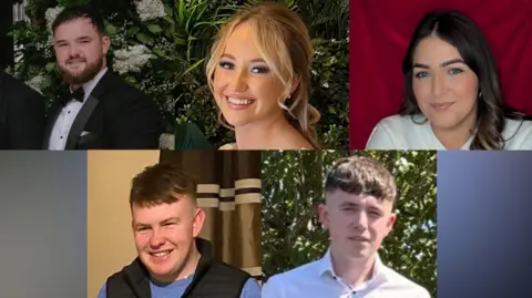 Family Handouts A composite image of five people, From top left to right: a man smiling at the camera with a dark beard and dark hair, he is wearing a black suit with white shirt and black bow tie. A blonde woman smiling at the camera. A woman with dark hair, looking at the camera, she is wearing a white top. A man smiling he is wearing a blue top and black gilet, he has fair hair. A man looking at the camera, he is wearing a white shirt, he has dark hair. 