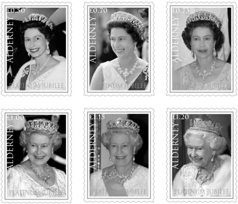 Guernsey Post Guernsey stamps commemorating the Queen's platinum jubilee