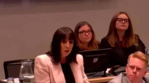 Thurrock Council Lynn Worrall at a Thurrock Council meeting