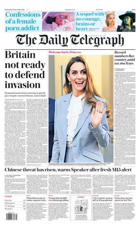  "Britain not ready to defend invasion".