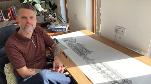 Giant 'papestry' drawing to go on displa