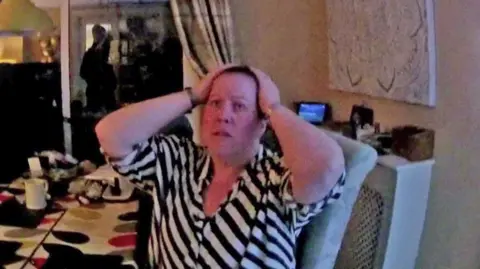 Dyfed-Powys Police Footage from police of Mills before her arrest 