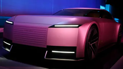 Getty Images The Type 00 in Miami Pink during Jaguar event Miami Art Week on 2 December, 2024.