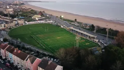 Aerial view of Swansea's St Helen's ground