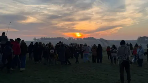 UGC Crowds gathered at Stonehenge to watch the Spring Equinox sunrise