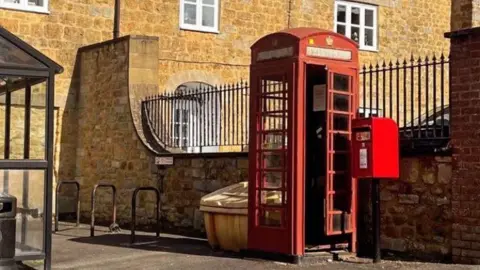 Laura Leaver Phone box in Castle Cary