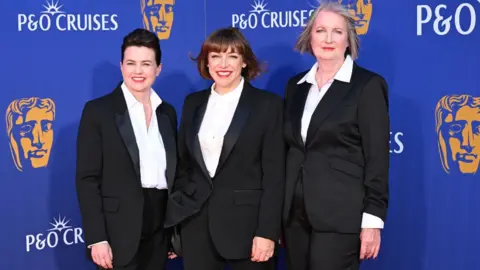 Getty Images Ruth Davidson, Beth Rigby and Harriet Harman attend the 2025 BAFTA Television Awards with P&O Cruises at The Royal Festival Hall on May 11, 2025 in London, England