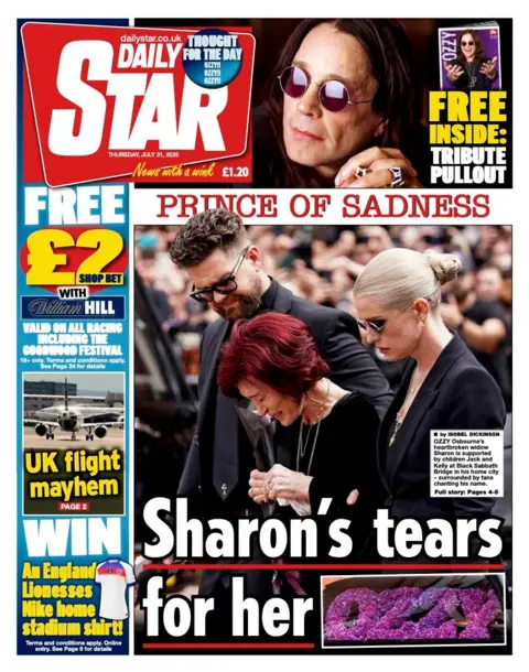  "Sharon's tears for her Ozzy".