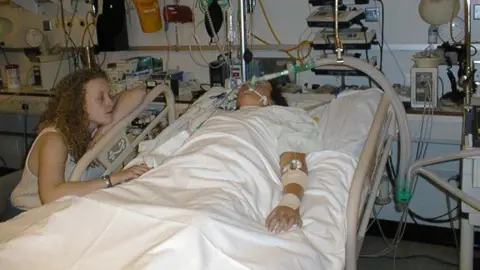 Graham Rogers A person in a hospital room following treatment.