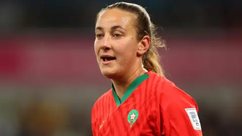 Yasmin Mrabet in action for Morocco