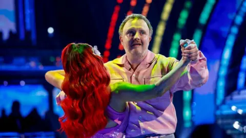 Chris McCausland dances with Dianne Buswell on BBC One show Strictly Come Dancing