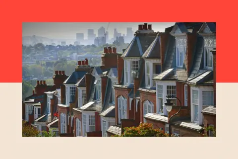 PA Media A row of houses in the UK