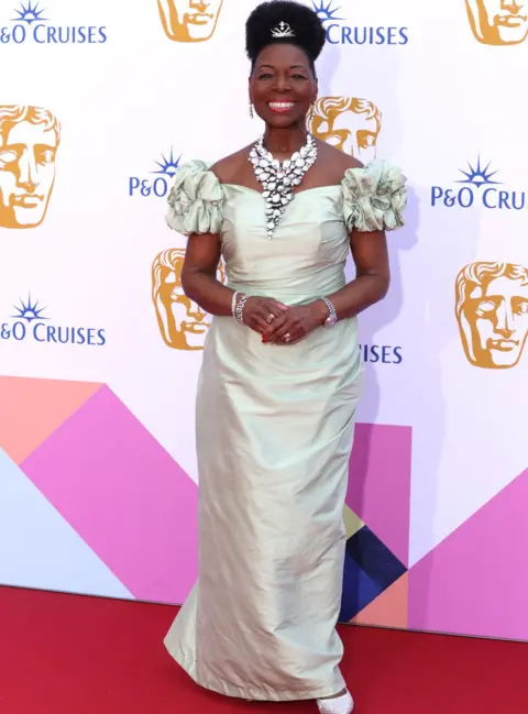 PA Media Baroness Floella Benjamin attending the BAFTA TV Awards 2024, at the Royal Festival Hall in London. Picture date: Sunday May 12, 2024.