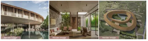 Juniper Hotels Render images of the proposed luxury resort shared by Juniper during their investor presentation for the month of May