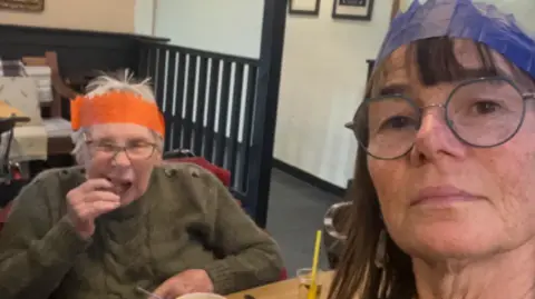 Sarah Getliff Close up of Sarah Getliff with her mum Helen Cave