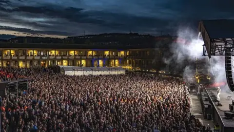 Crowds enjoying Sting's gig at the Piece Hall, Halifax, last summer